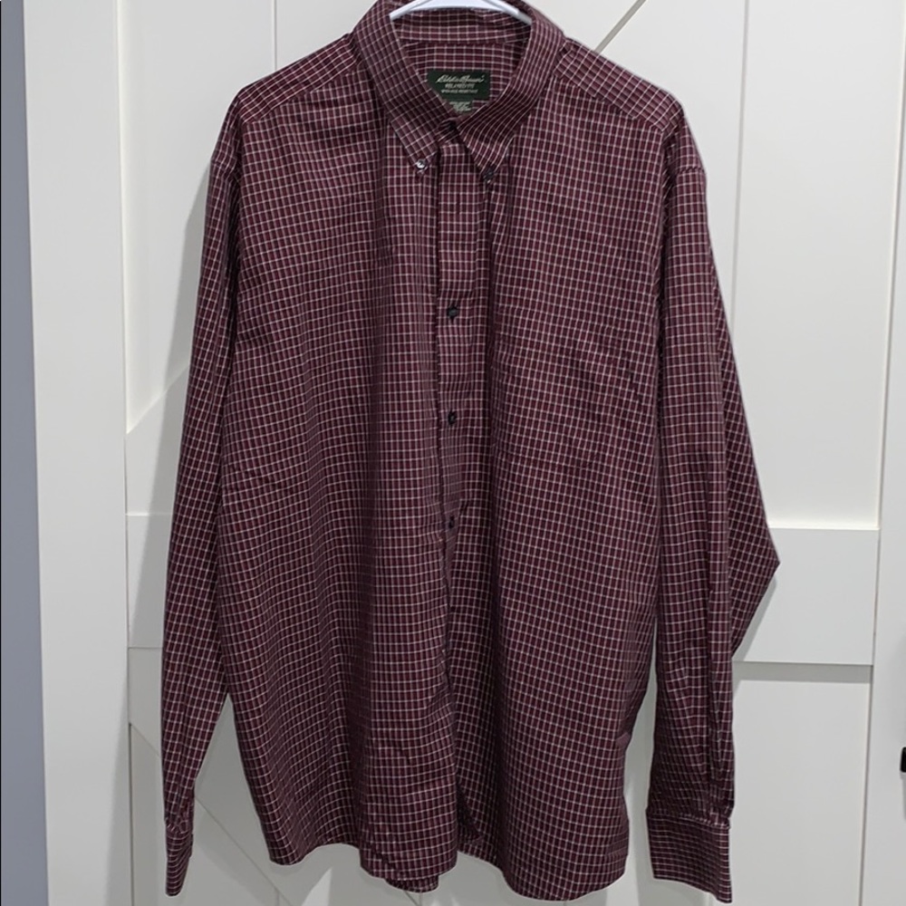 Eddie Bauer Relaxed Fit Wrinkle Resistant Shirt XL